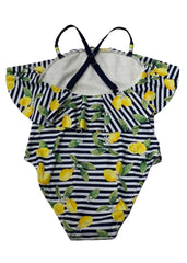 Polka Stripe Lemon Swimsuit Set