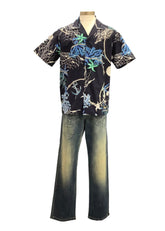 Blue Navy Blue Treasures of the Sea Print Top and Trouser Set