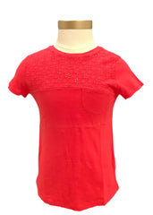 Red Flower Holes Short Sleeve T-Shirt