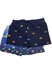 Navy Blue Under The Sea Swim Shorts Set