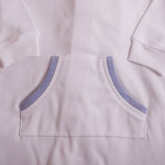 White Blue Checkered Collar with Front Pocket Babygrow 2