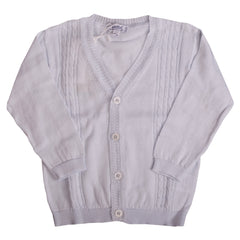 Blue V- Neck Shell Cardigan 1