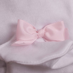 White Pink Flared Top with Snap Buttons Babygrow 3