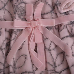 Pink All Over Embroidery in Mesh Fabric Dress 2