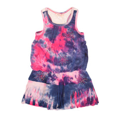 Blue Pink Purple Dyes and Crystals Dress 1