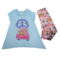 Multi Peace, Love and Pink Bug Leggings Set 1