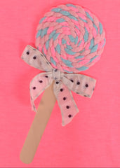 Pink Blue Ivory Lollipop Short Sleeve T-Shirt 2