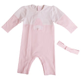 Pink White Baby Bunny Babygrow Babygrow 1