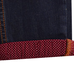 Blue Slim Fit Fold-up with Polka Jeans 3