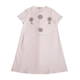 White Beads and gems Dress 1