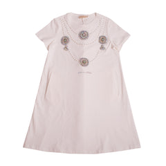 White Beads and gems Dress 1