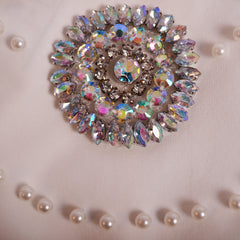 White Beads and gems Dress 2