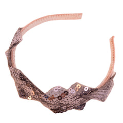 Silver Silvery Black Sequin Headband 1