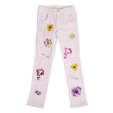 White Floral Print Jeans Jeans 1