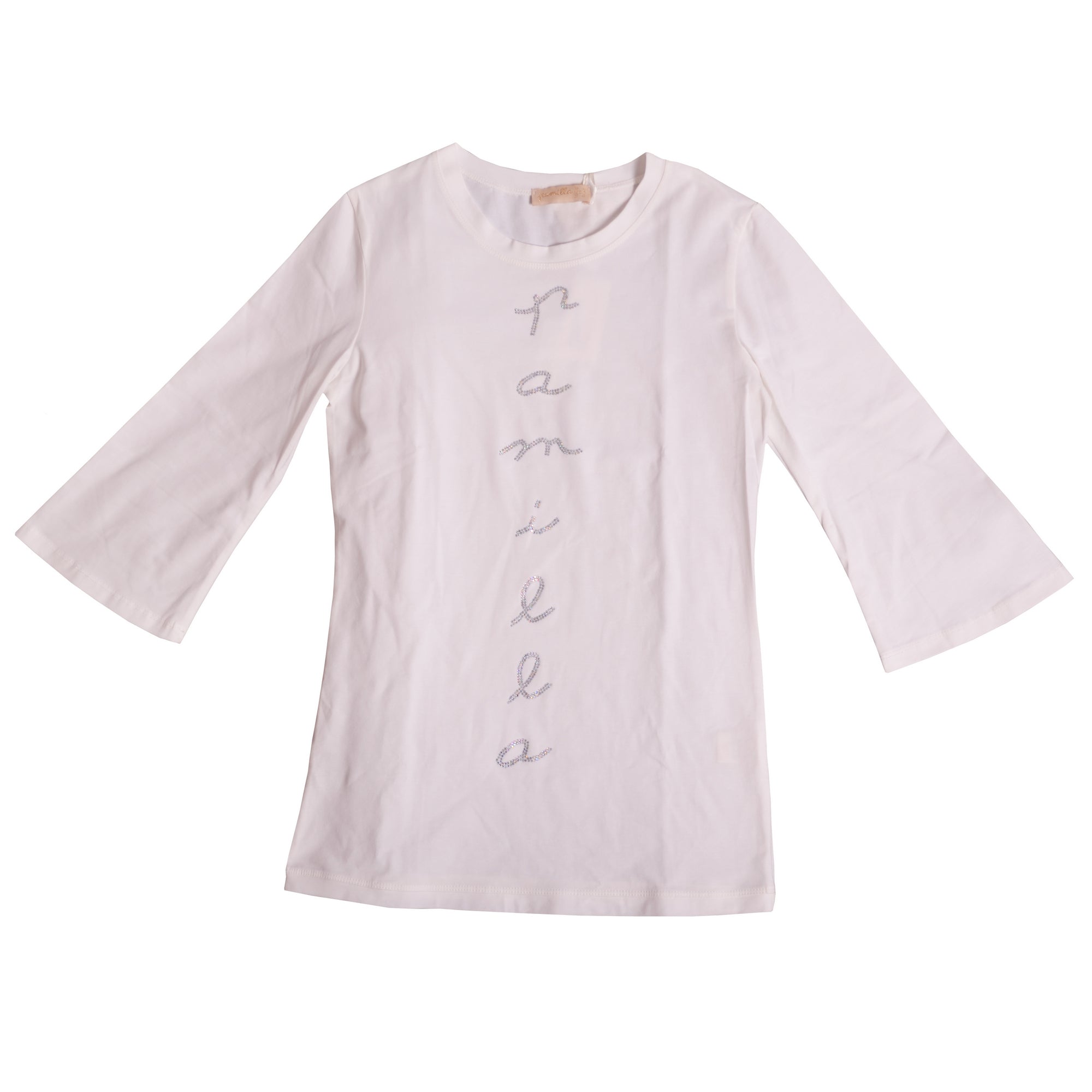 White Quarterred-Sleeve T-Shirt Long Sleeve T-Shirt 1