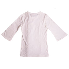 White Quarterred-Sleeve T-Shirt Long Sleeve T-Shirt 2
