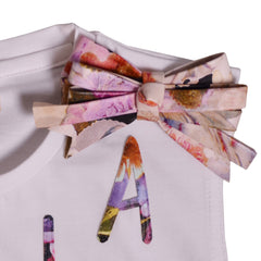 White Pamilla Ribbon Sleeveless T-Shirt 2