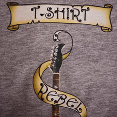 Gray White Red Guitar and Roses Long Sleeve Long Sleeve T-Shirt 2