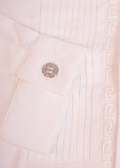 White Young Versace Pleated with Embroidery Shirt 2