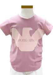 Large Pink 'Emporio Armani' Eagle Logo T-Shirt Girl