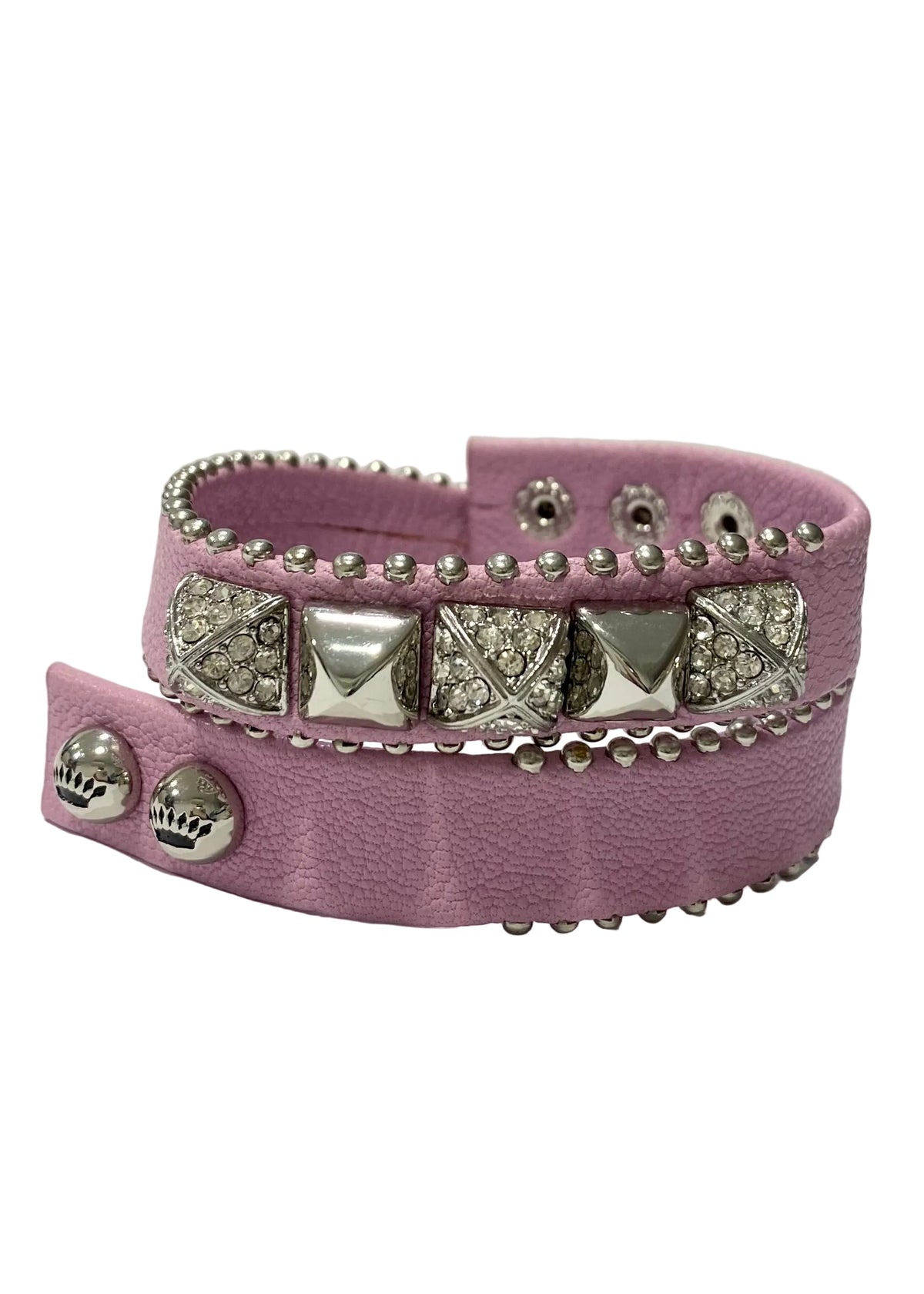 Pink Wrap Pyramid Bracelet