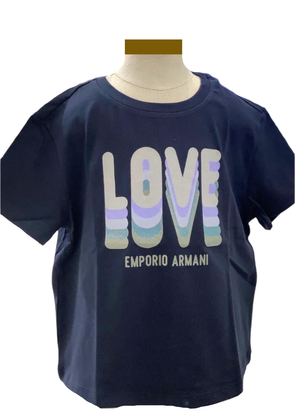 Layered 'LOVE' Watercolor Print T-Shirt