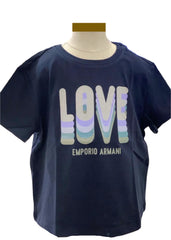 Layered 'LOVE' Watercolor Print T-Shirt