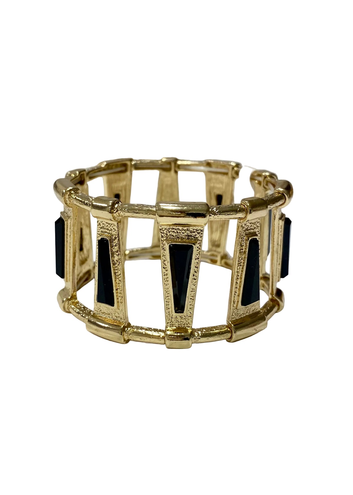 Black Railway Stretch Bracelet