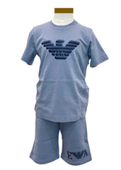 Embroidered Eagle 'GA' Logo Top and Short Set