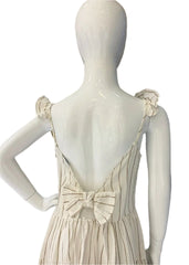 Gold Leather with Stripe Dress