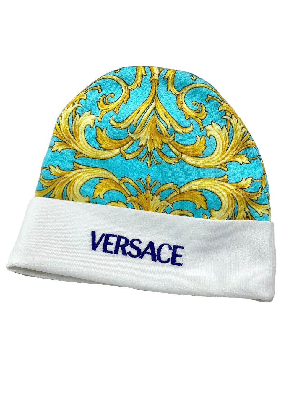 Green Barocco Frenzy Baby Hat