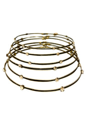 Gold and Black Wired Bangles