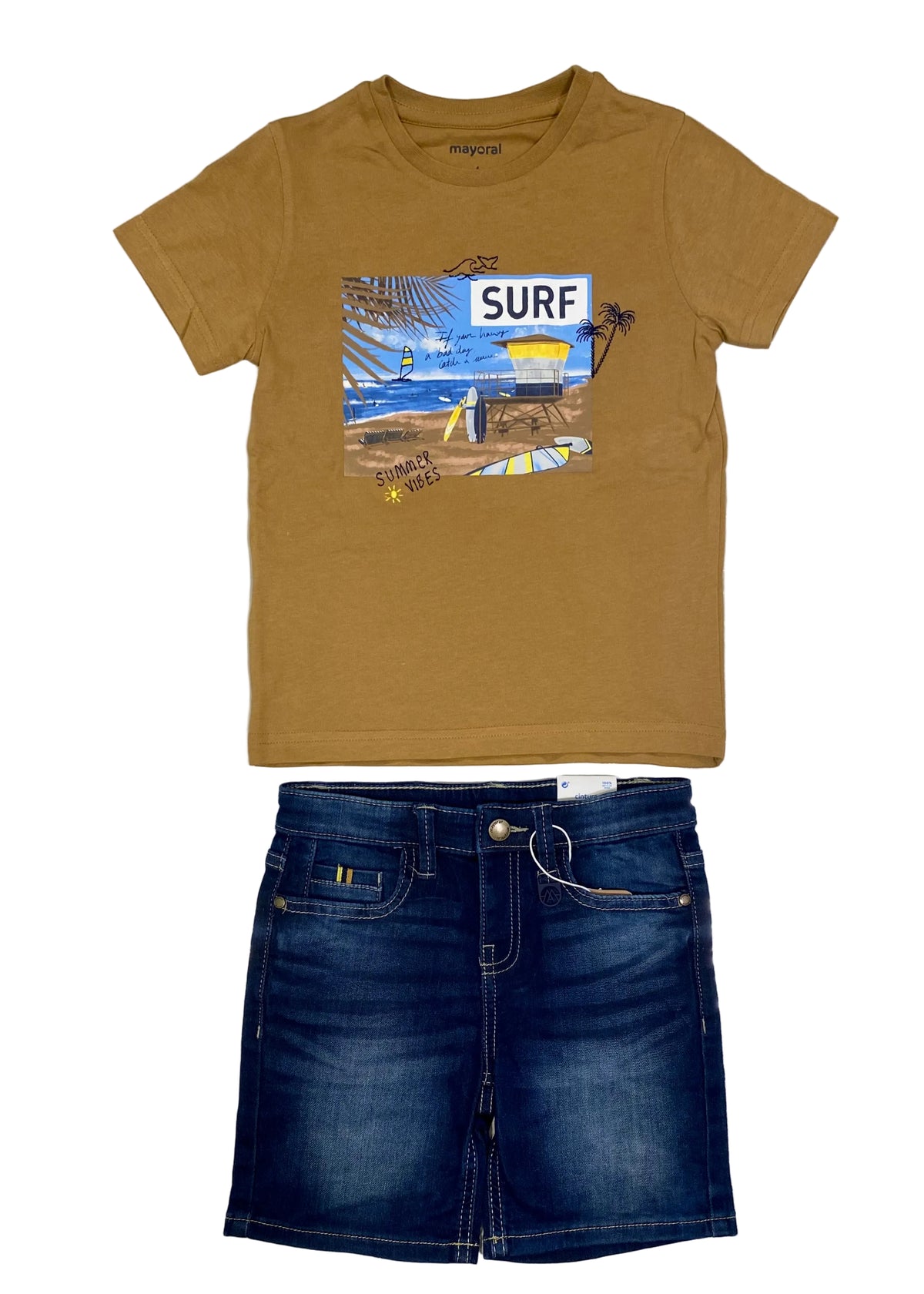 Mayoral 'Surf Summer Vibes Design' Top and Short