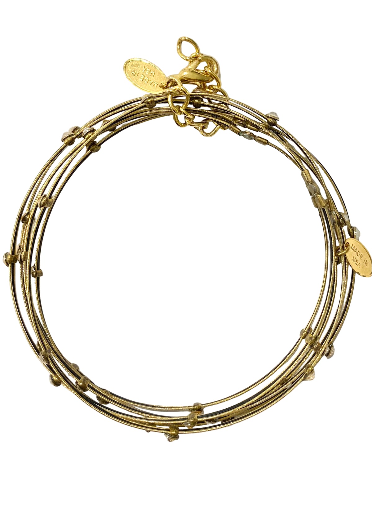 Gold and Black Wired Bangles