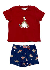Mayoral Animal Print Top and Swim Short Set