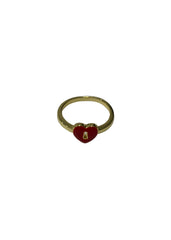 Red Heart Lock Ring