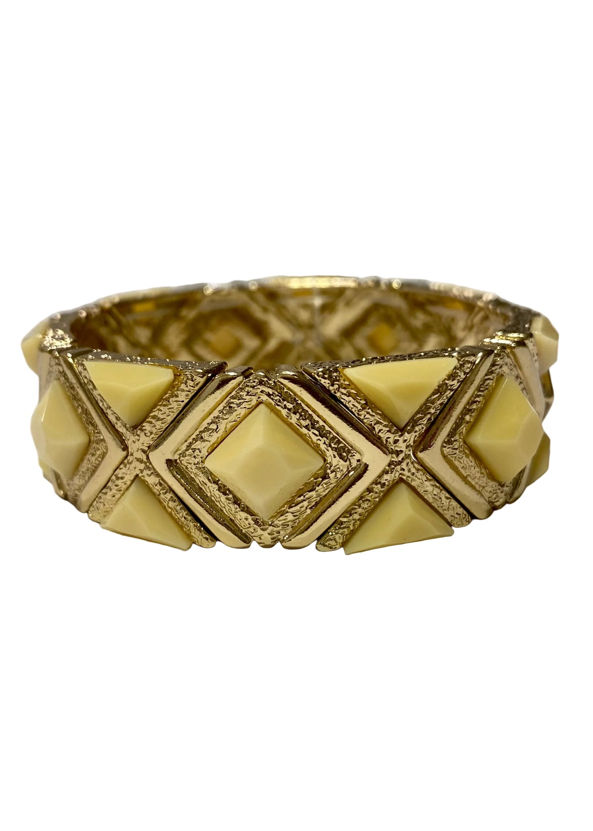Diamond X Stretch Ivory Bracelet