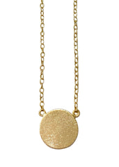 Spherical Disk Gold Necklace