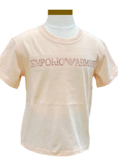 Pink Sequins 'EMPORIO ARMANI' T-Shirt