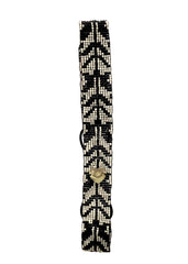 Black, White Beaded Headband