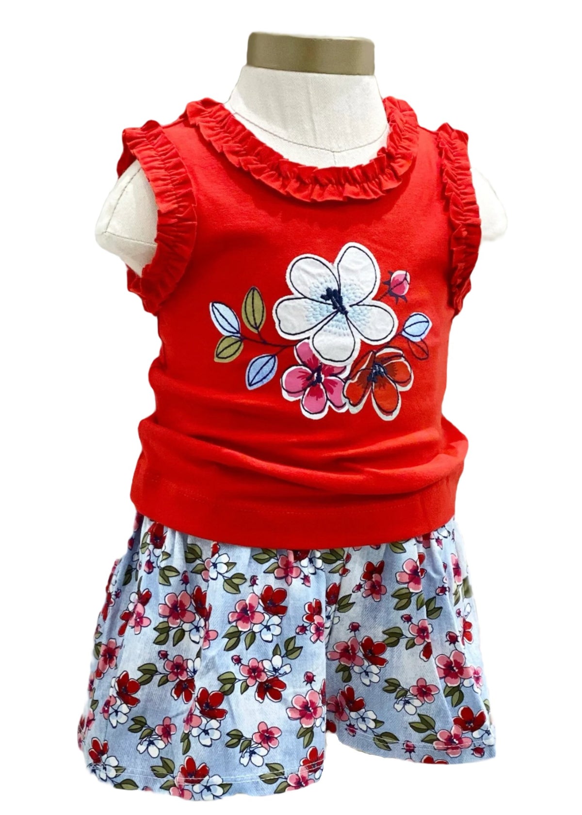 Floral Print Top and Short Set