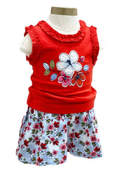Floral Print Top and Short Set