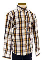 Long Sleeve Checkered Polo Shirt