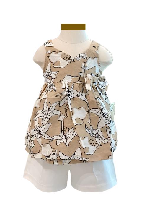 Overlapping Strap Top and Short Set