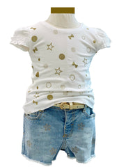 Glittery Shapes Top and Short Set