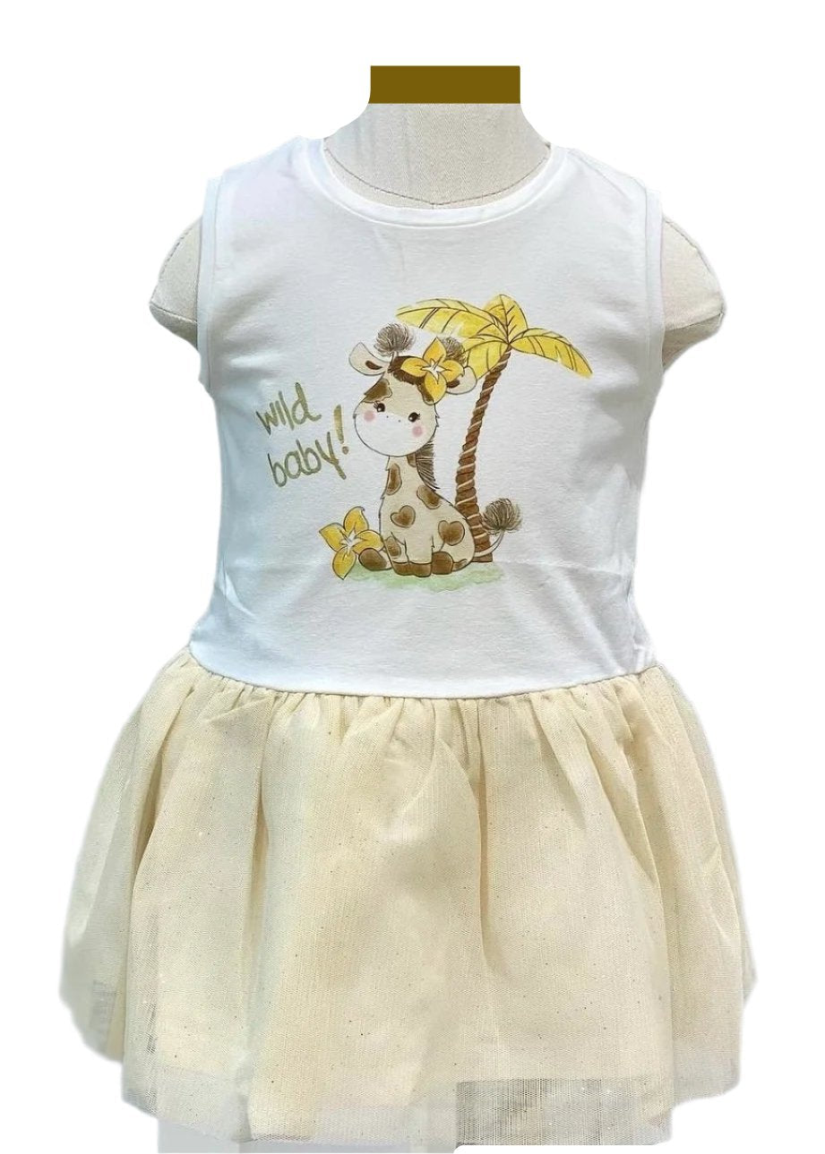 'Wild Baby' Giraffe Dress with Cover Up