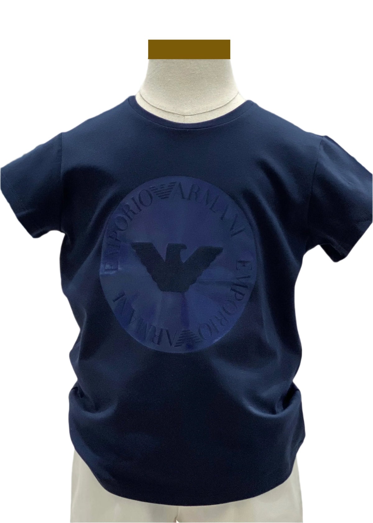 Blue Round 'Emporio Armani' Eagle Logo T-Shirt