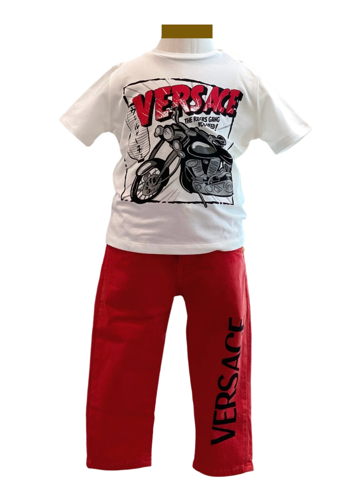 'VERSACE' Rider Theme Print Top and Pants Set