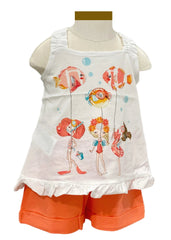 Fish Balloon Print Top and Short Set