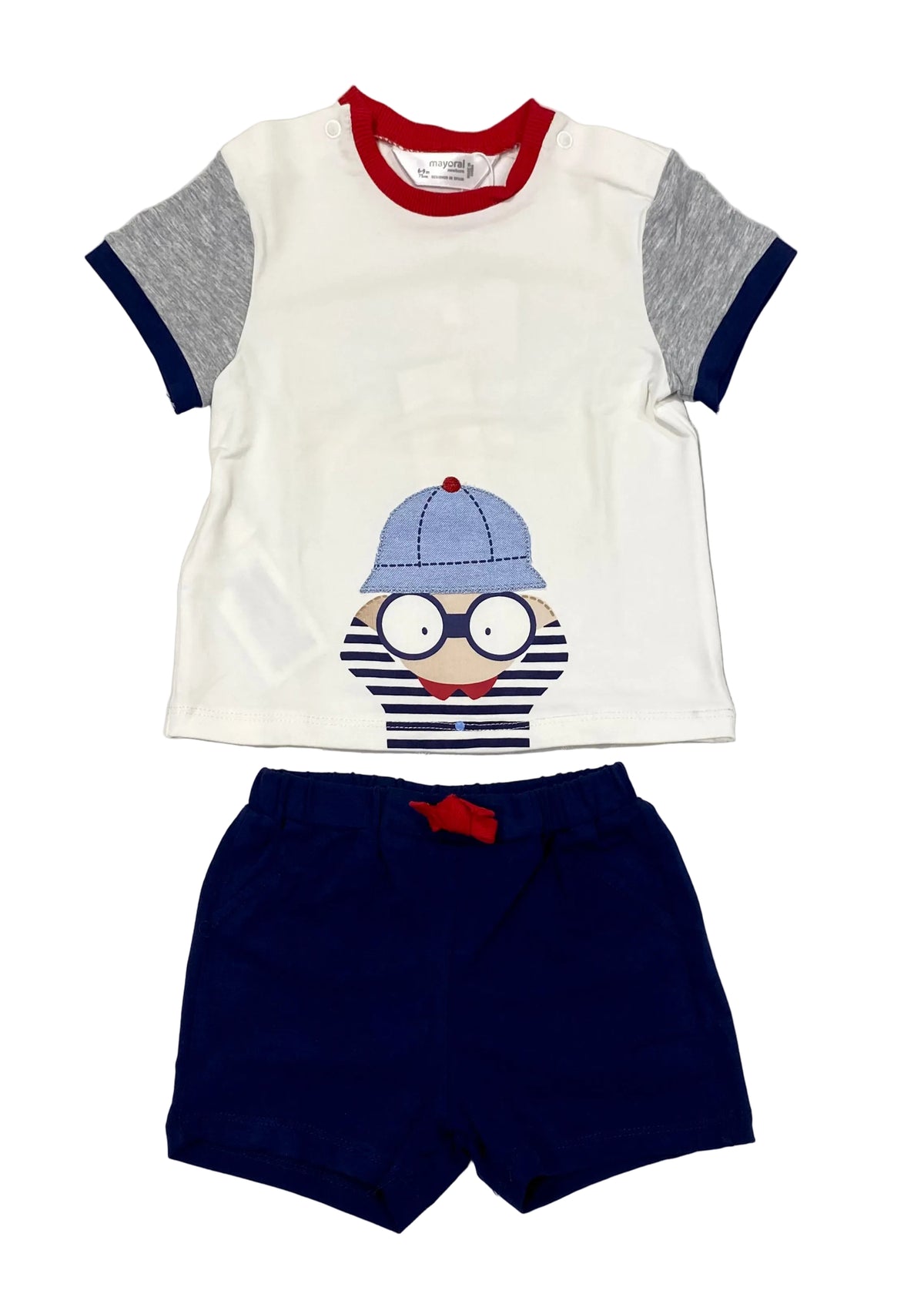 Mayoral Cartoon Print Top and Short Set